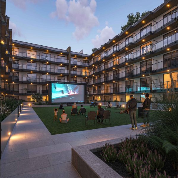 revo kelowna courtyard